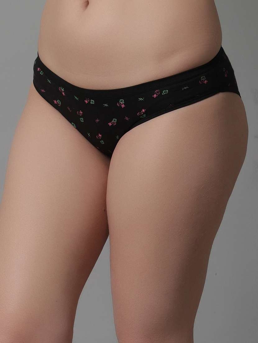 women multicolored printed set of 3 seamless panty - 21101407 - Standard Image - 2