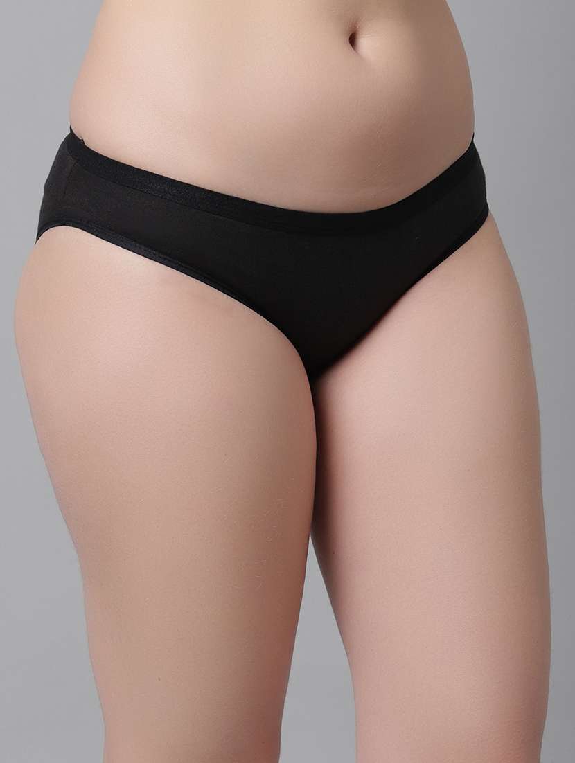 black cotton blend combos panty - 21101419 - Standard Image - 2