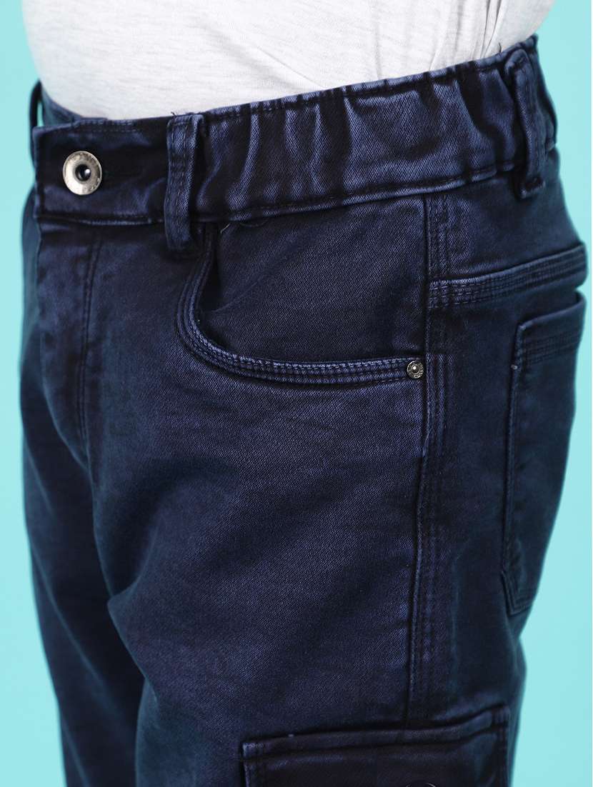 boy solid mid rise three-fourth cargo - 21101714 -  Standard Image - 2