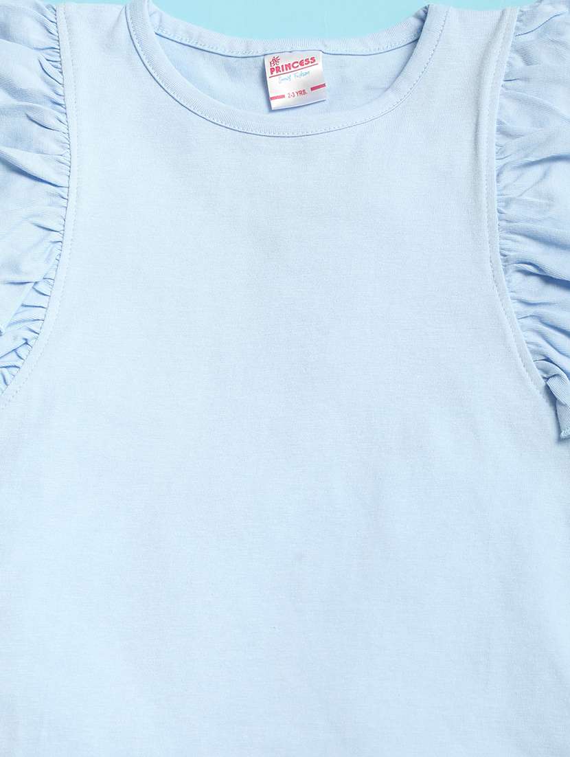 kids blue cotton regular tee - 21101801 -  Standard Image - 2