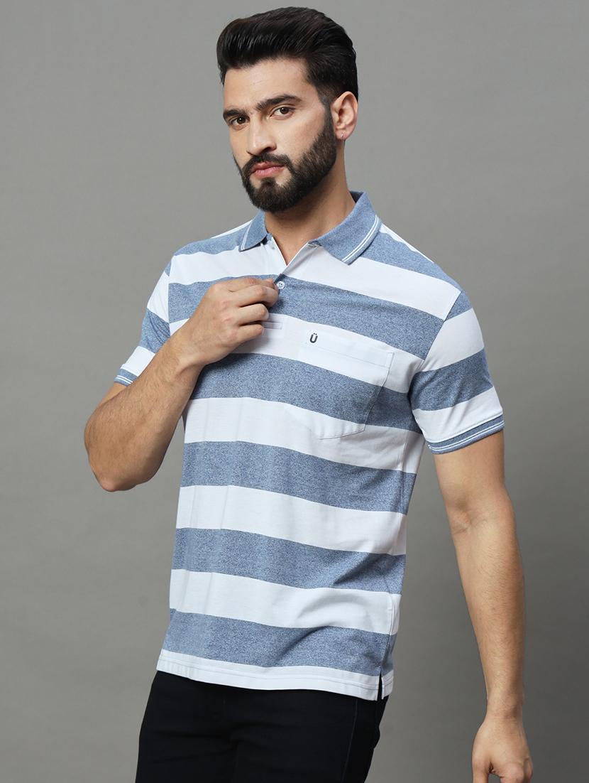 men striped polo t-shirt