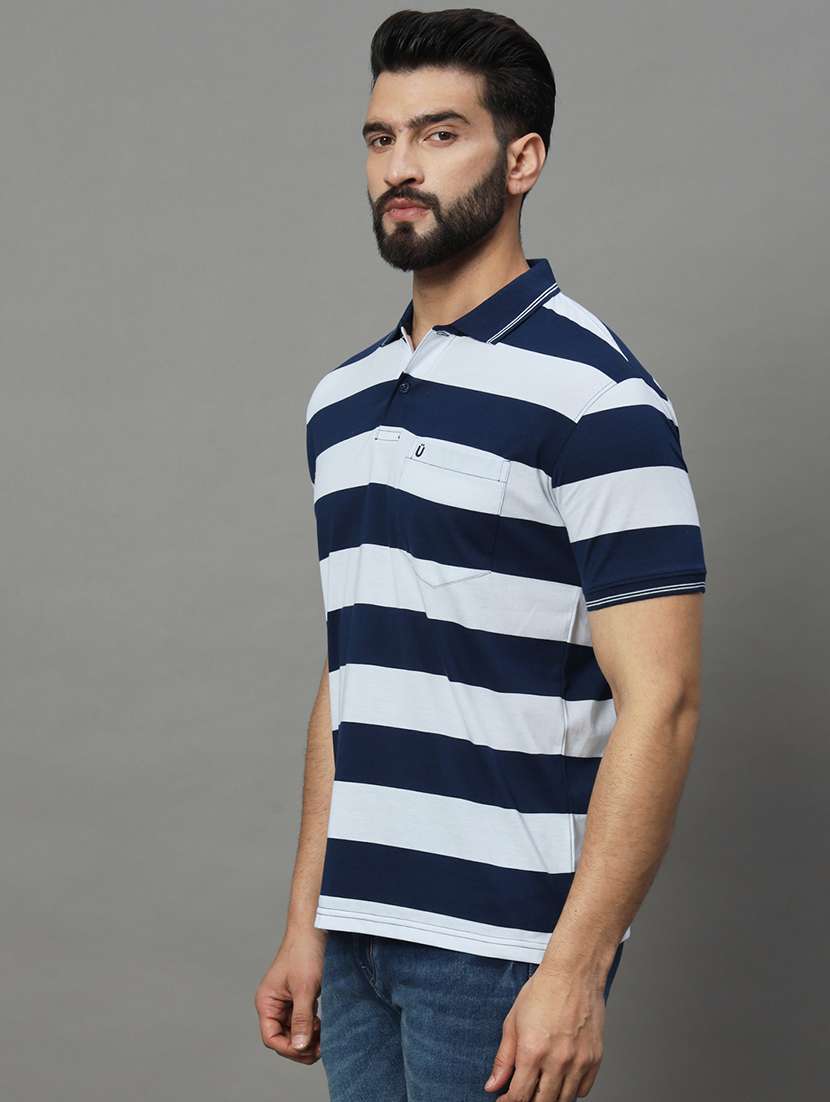 men striped polo t-shirt