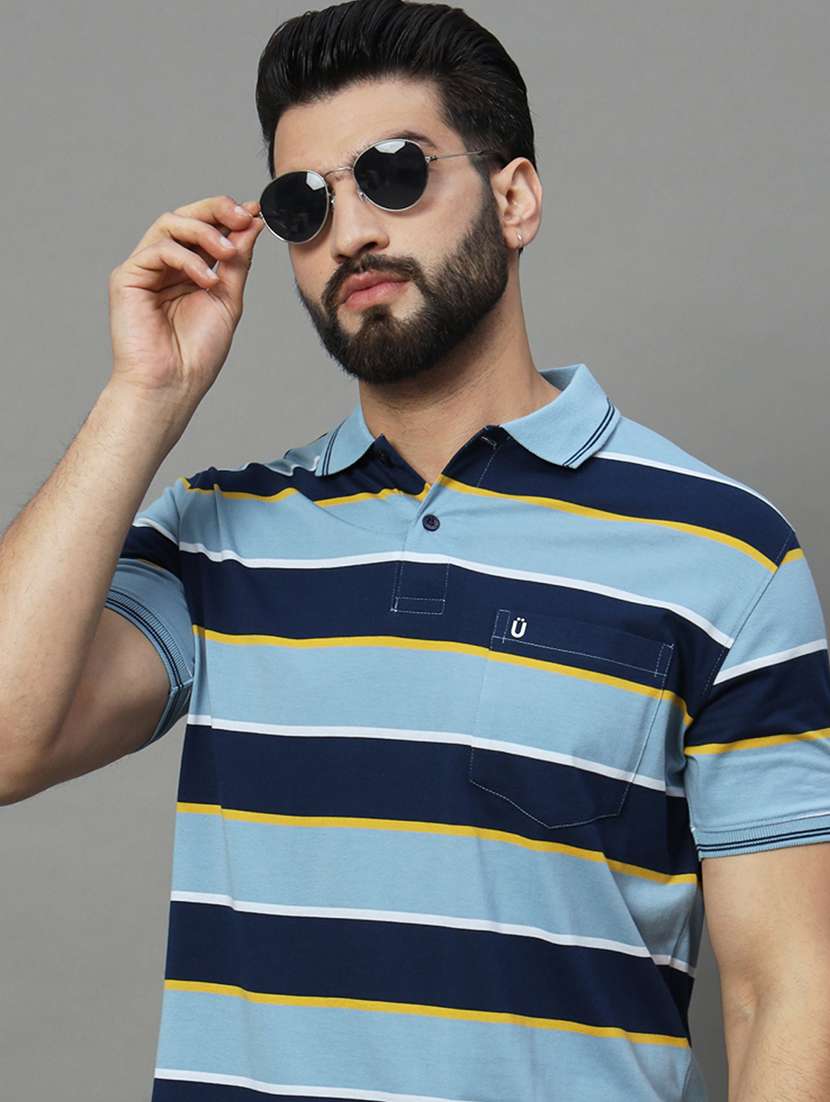 men striped polo t-shirt - 21102255 - Standard Image - 2