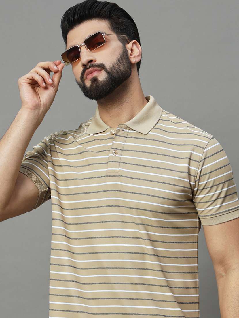 men striped polo t-shirt - 21102261 - Standard Image - 2