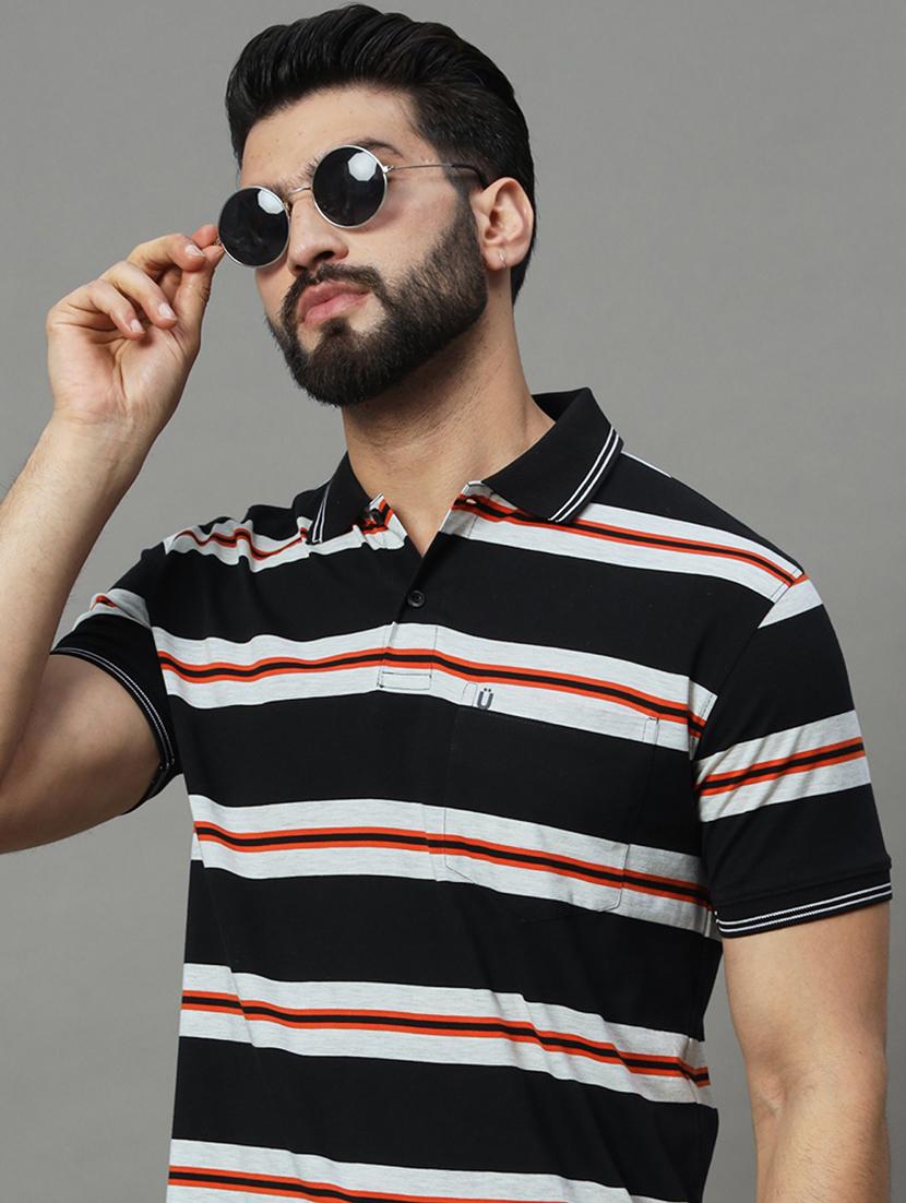 men striped polo t-shirt - 21102267 - Standard Image - 2