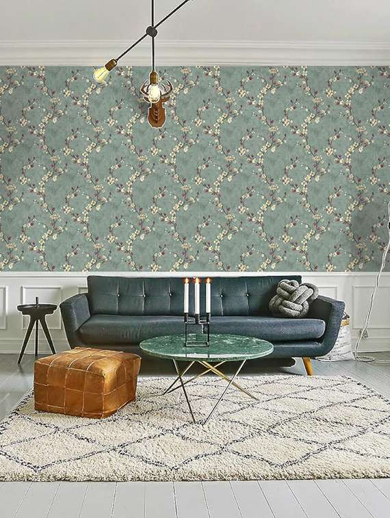 multi coloured floral printed wallpaper