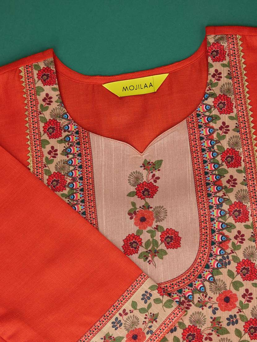 Women Three Quarter Sleeve Kurta Pant With Dupatta Set