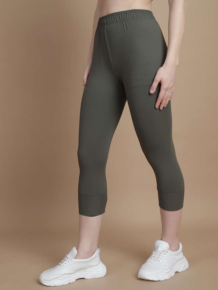 women mid-rise solid capri - 21103109 -  Standard Image - 2