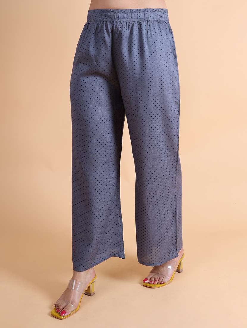 women polka dot mid rise palazzo - 21103182 -  Standard Image - 2