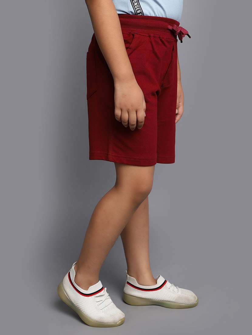 boys solid casual shorts - 21103223 -  Standard Image - 2