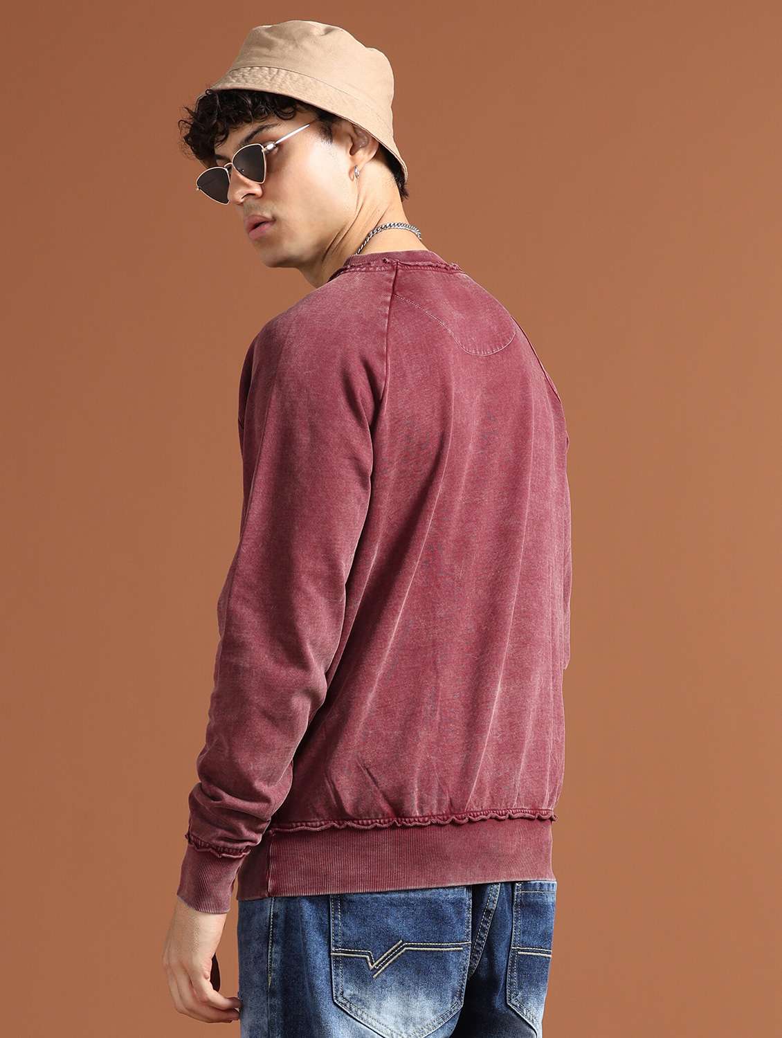 men long sleeved chest printed sweatshirt - 21103304 -  Standard Image - 2