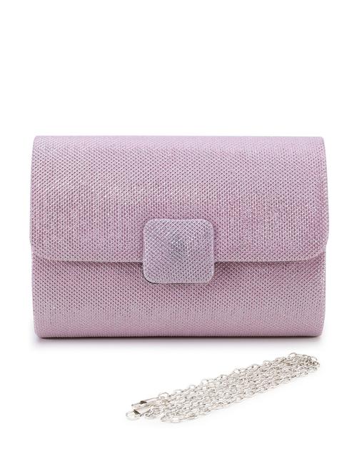 pink self design leather regular clutch - 21104086 - Standard Image - 0