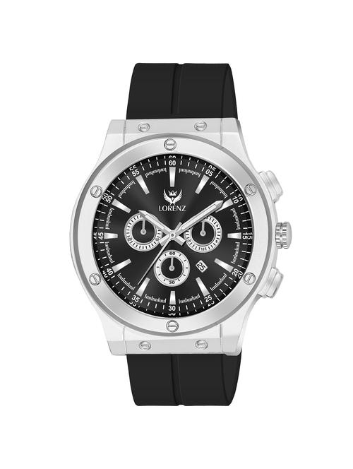 lorenz black date dial analog watch with black magnetic lock strap | watch for men | mk-4087r - 21104256 - Standard Image - 0