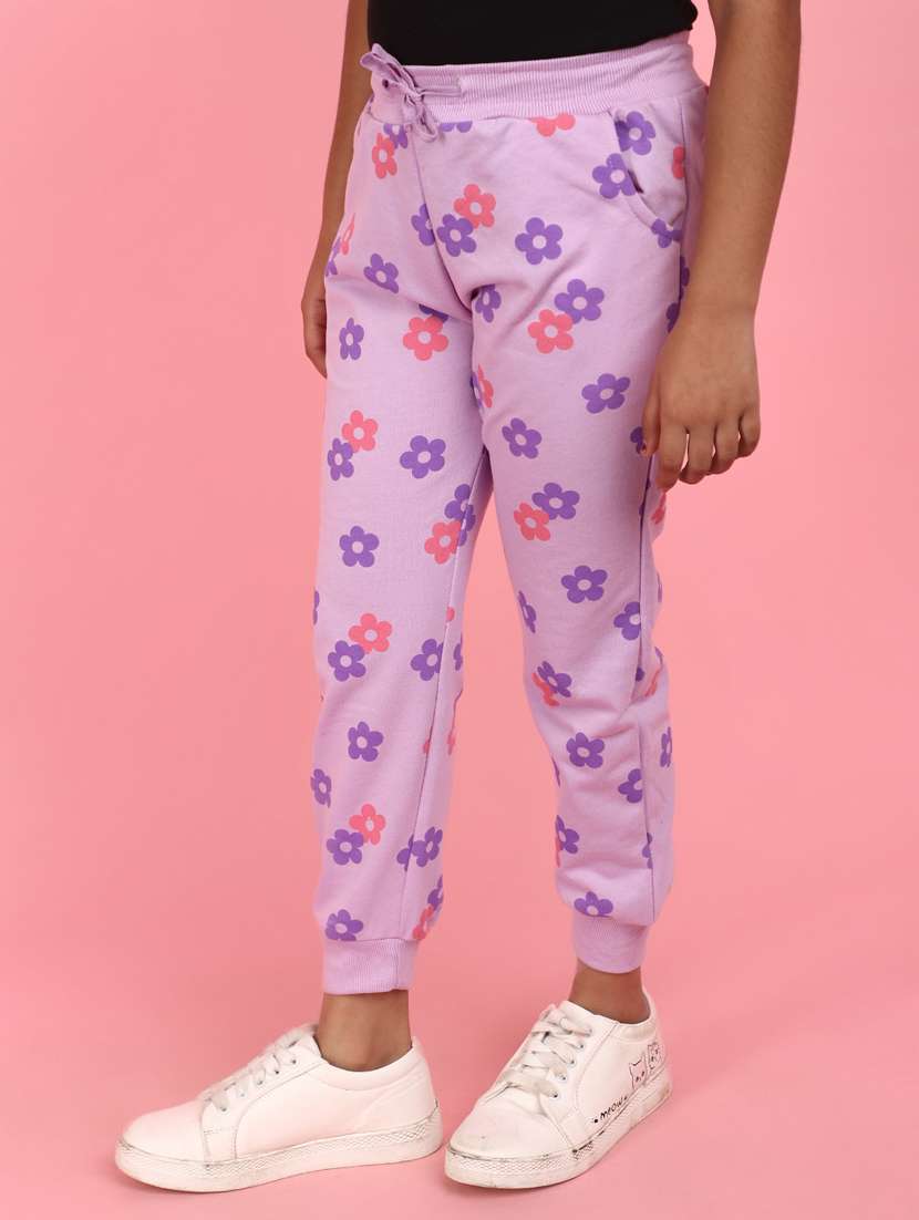 purple acrylic blend joggers - 21104324 -  Standard Image - 2