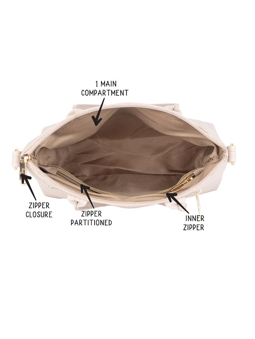 solid beige detailed tote bag - 21104499 - Standard Image - 2