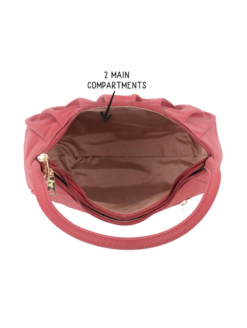 solid red detailed hobo bag - 21104536 - Standard Image - 2
