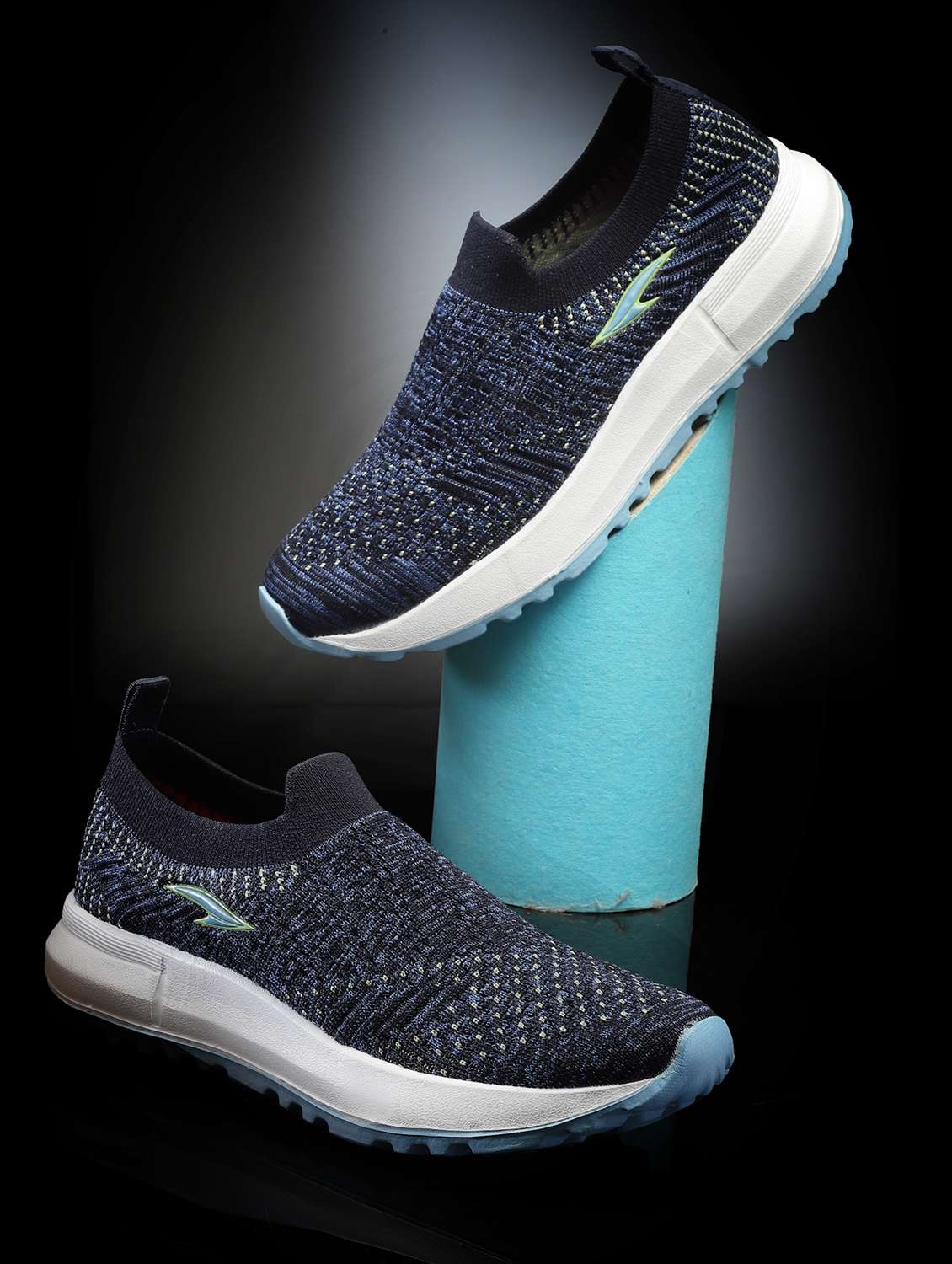 black slip on sports shoes