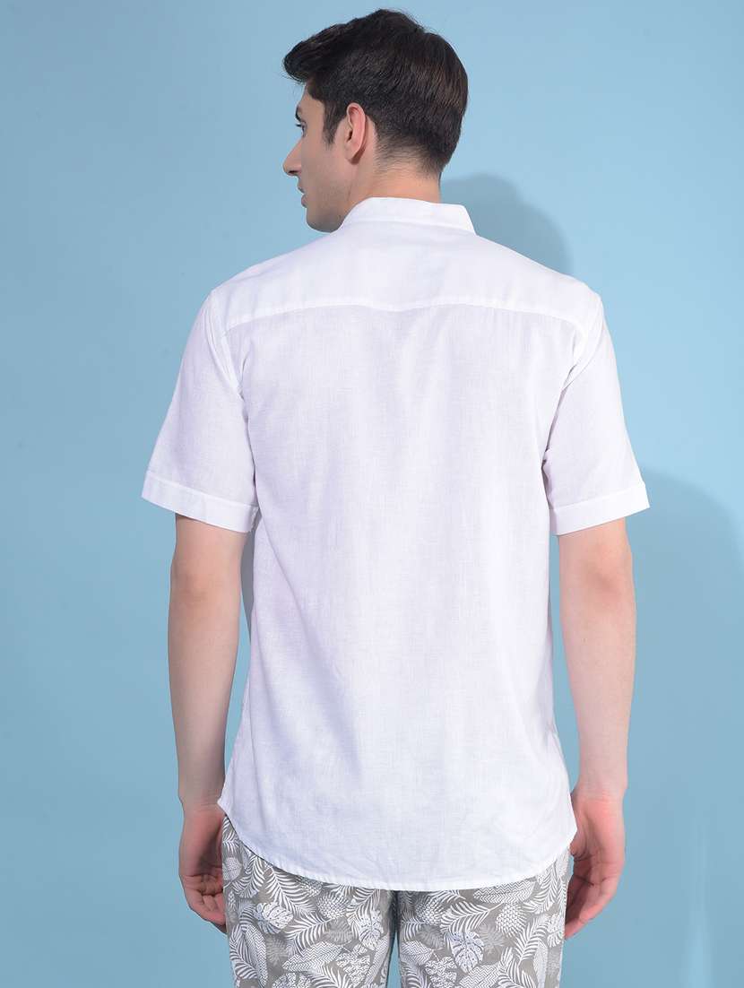 men solid mandarin collar short kurta - 21108755 -  Standard Image - 2