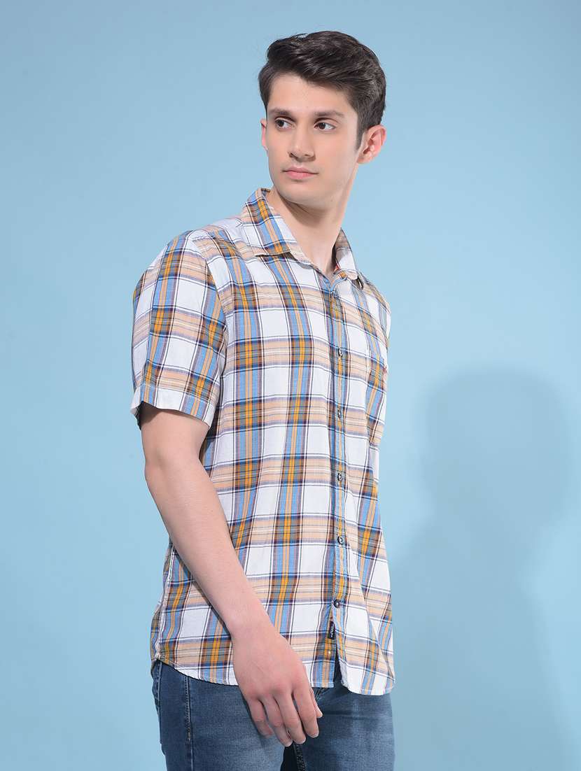 men collared short sleeve casual shirt - 21108850 - Standard Image - 2
