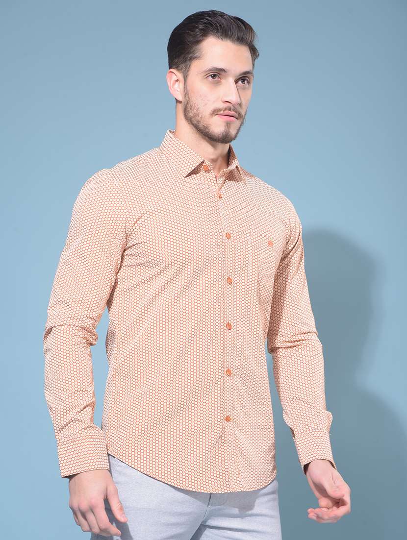 men long sleeved self design casual shirt - 21108902 -  Standard Image - 2