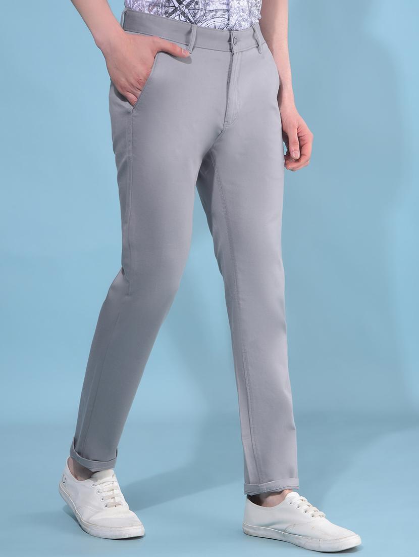 men mid rise chinos casual trouser - 21109525 - Standard Image - 2
