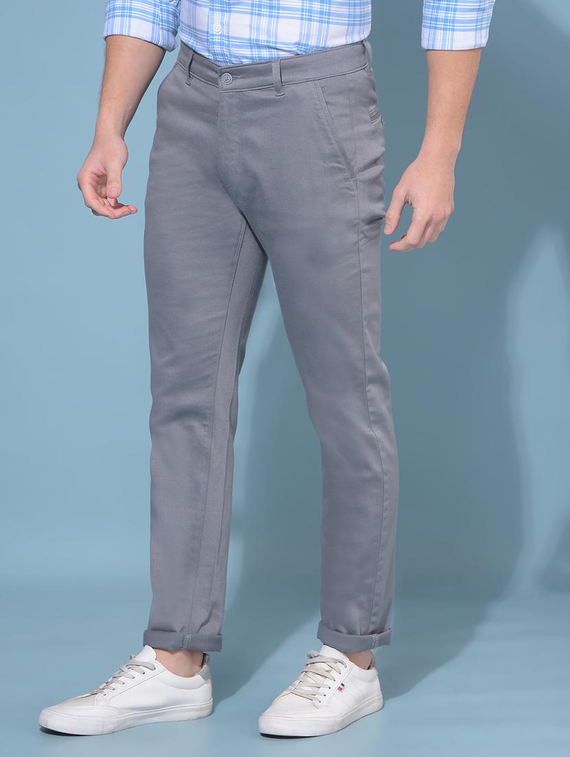 men mid rise chinos casual trouser - 21109590 - Standard Image - 2