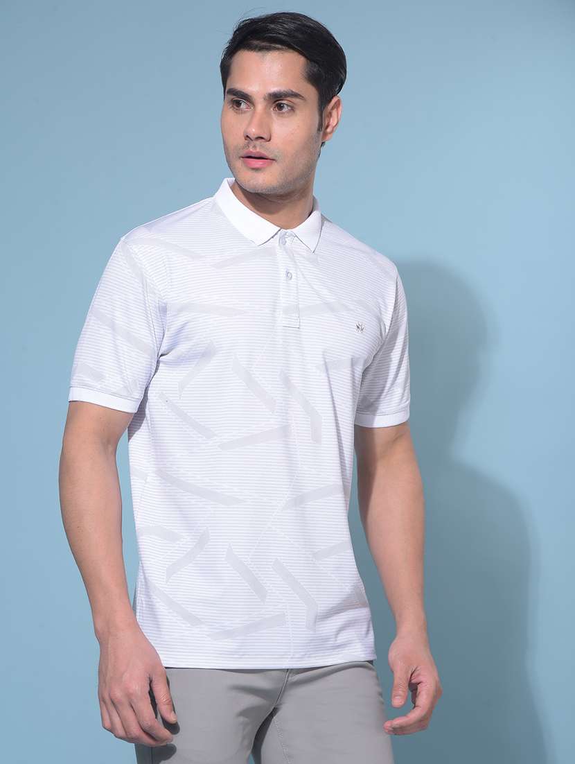 men polo neck printed t-shirt