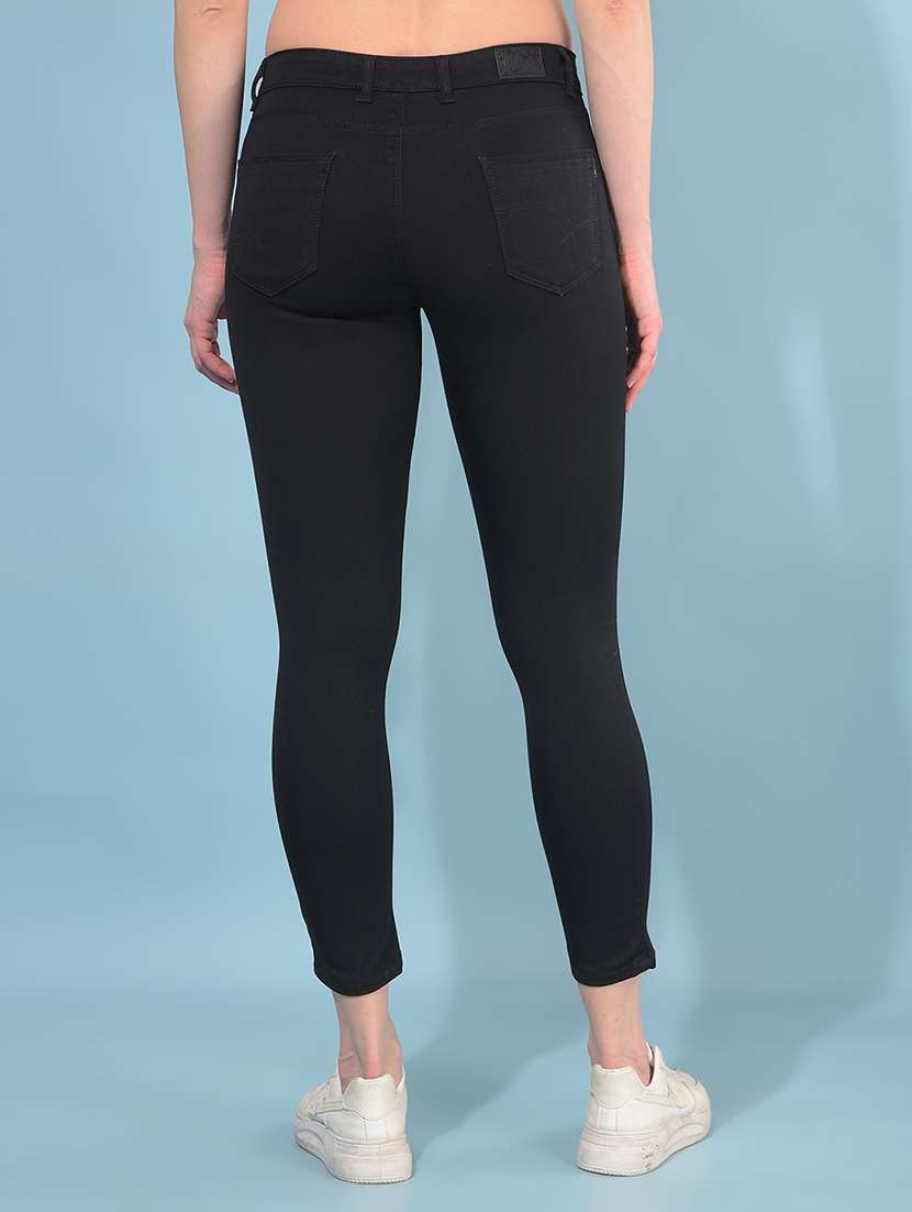 women solid mid rise slinny fit jean - 21110008 -  Standard Image - 2