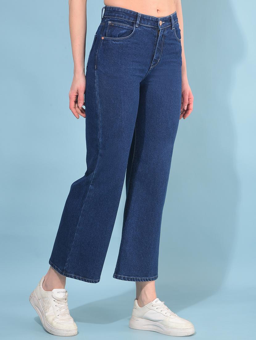 women solid plain bootcut jean - 21110019 - Standard Image - 2