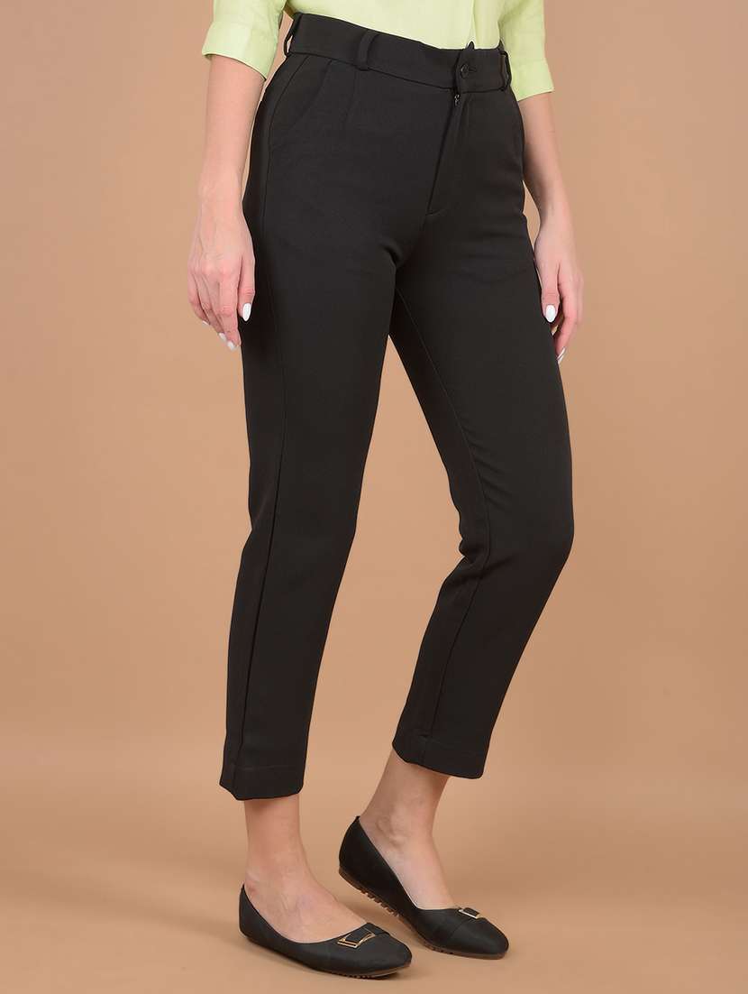 women solid ankle length cigarette pant  - 21111184 -  Standard Image - 2