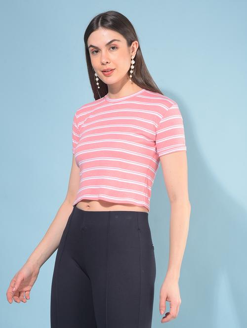 women striped crop top - 21111299 -  Standard Image - 0