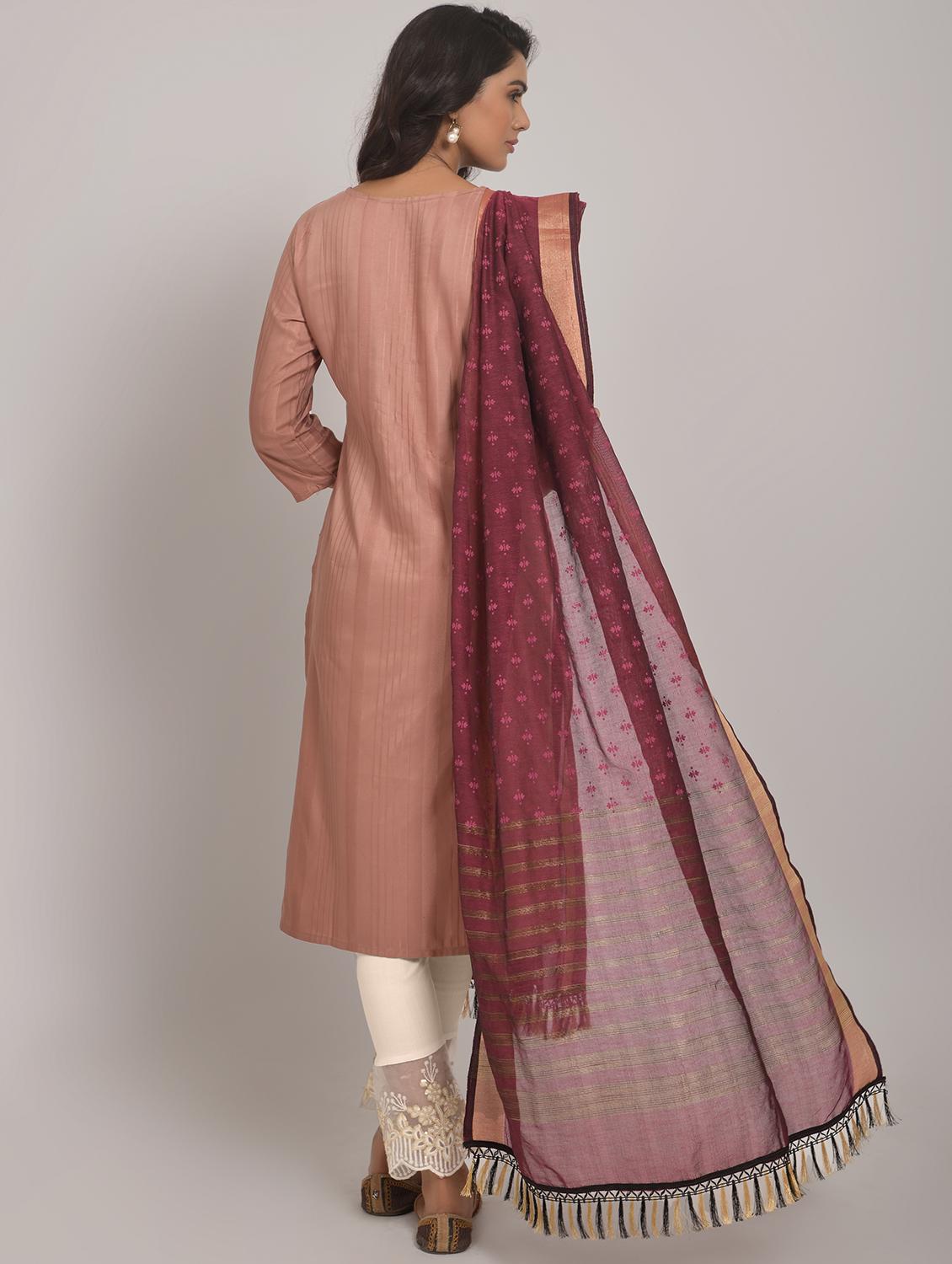 women kurta pant set with dupatta - 21112835 - Standard Image - 2
