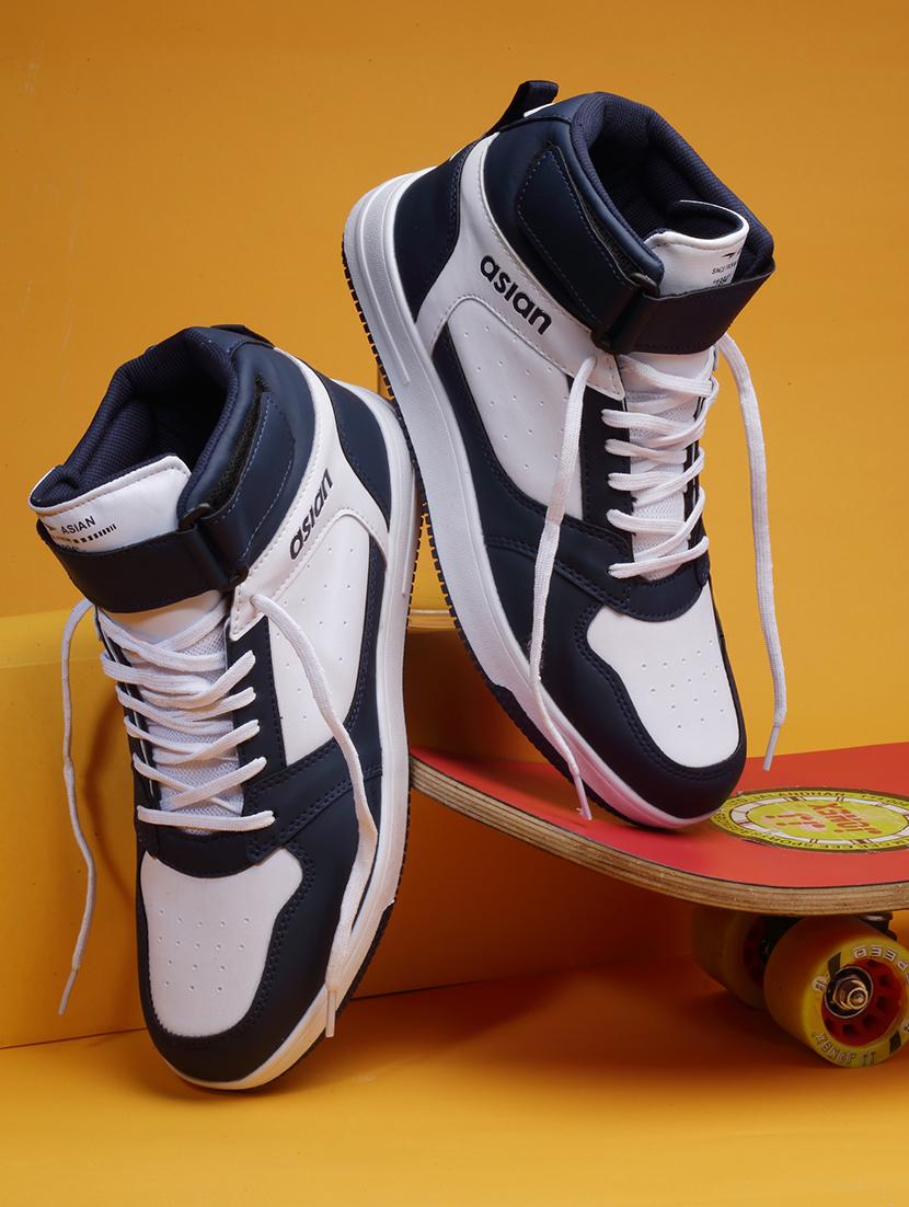 navy blue lace up sneakers - 21113373 - Zoom Image - 0
