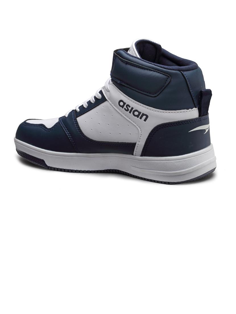 navy blue lace up sneakers - 21113373 - Standard Image - 2
