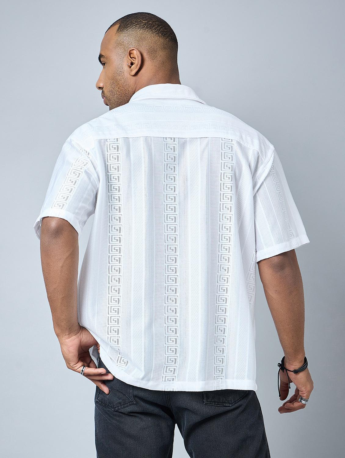 half sleeve oversized fit shirt - 21113430 - Standard Image - 2