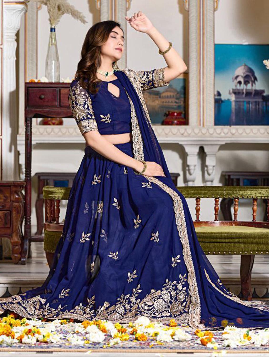 women semi-stitched lehenga choli with dupatta - 21113478 - Standard Image - 2