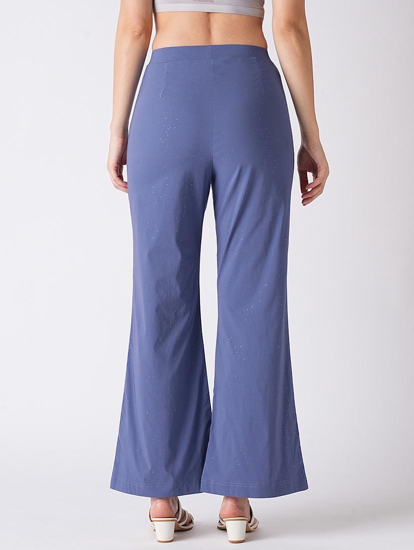 blue rayon bootcut trouser - 21116240 - Standard Image - 2