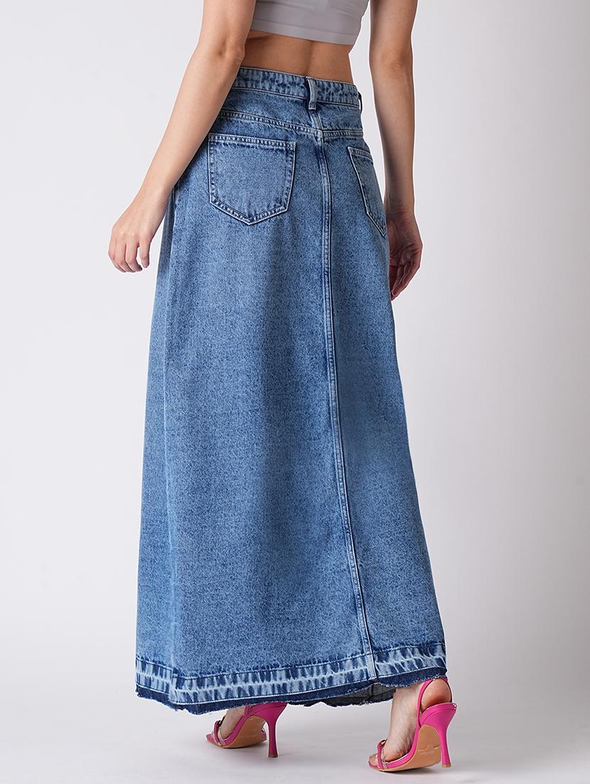 blue denim a-line skirt - 21116247 - Standard Image - 2