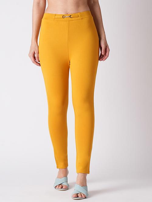 yellow rayon jegging - 21116310 -  Standard Image - 0