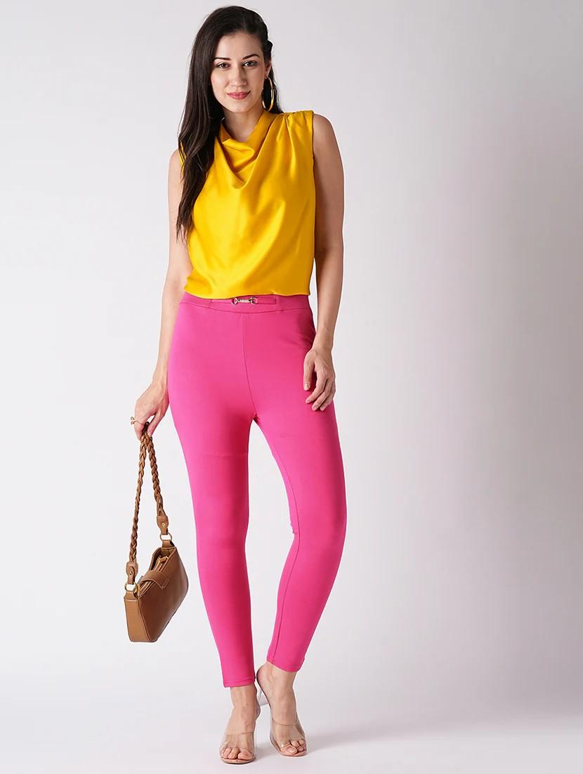 pink rayon jegging - 21116311 -  Zoom Image - 0