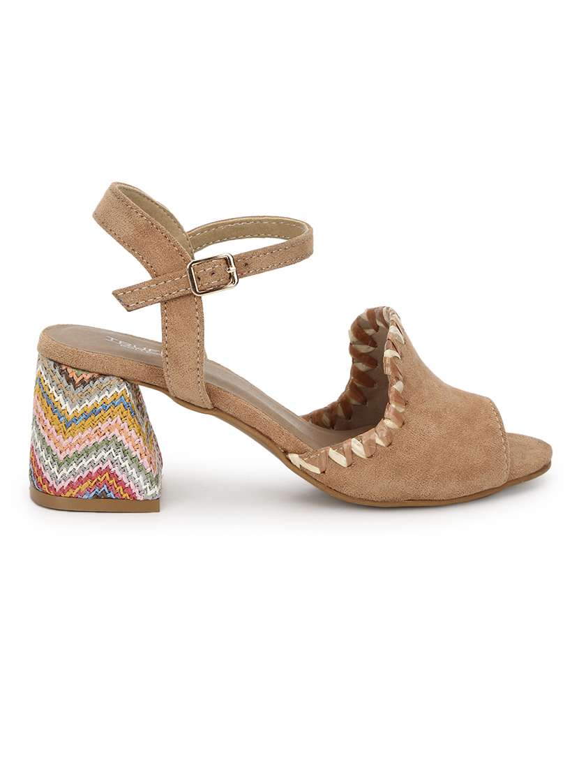 tan suede ankle strap sandals - 21116374 - Standard Image - 2