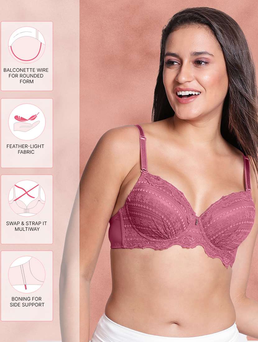 women lace detailed bra - 21116844 - Standard Image - 2