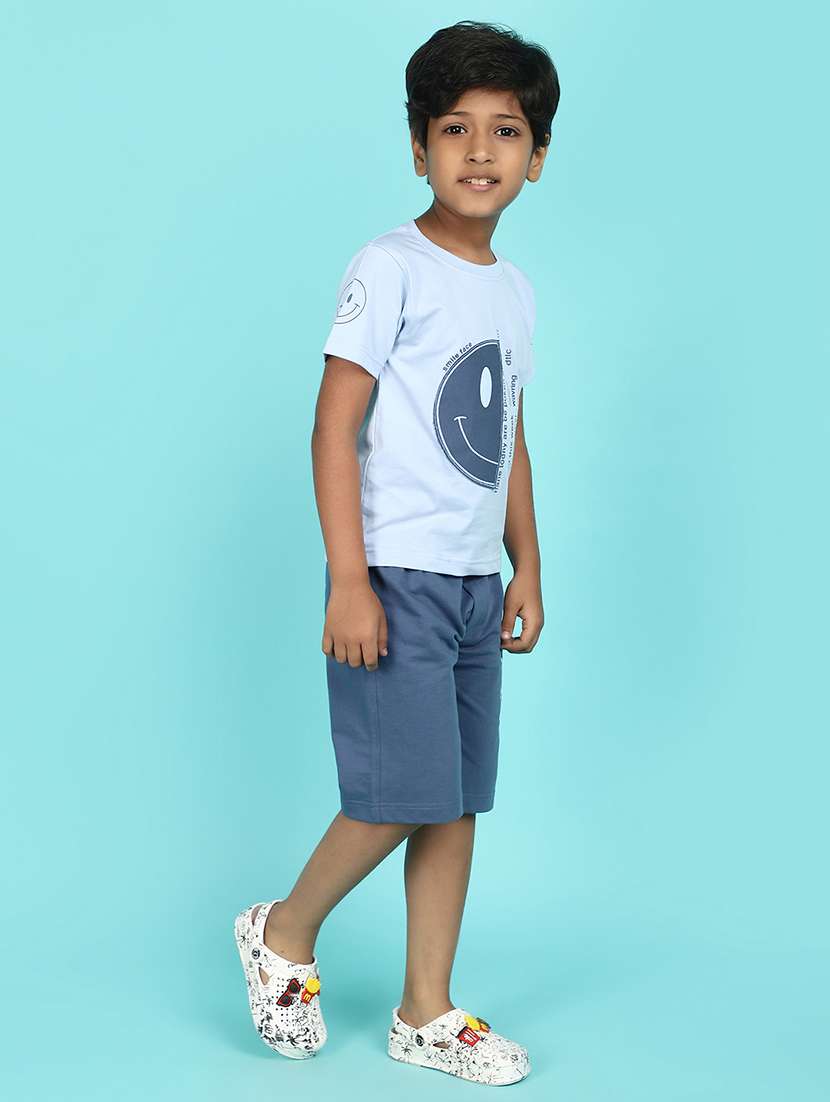 boy blue cotton short set twin set - 21128320 -  Standard Image - 2