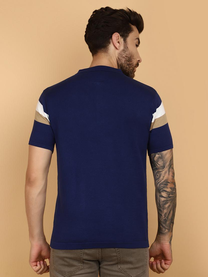 men polo neck chest print t-shirt - 21128350 - Standard Image - 2