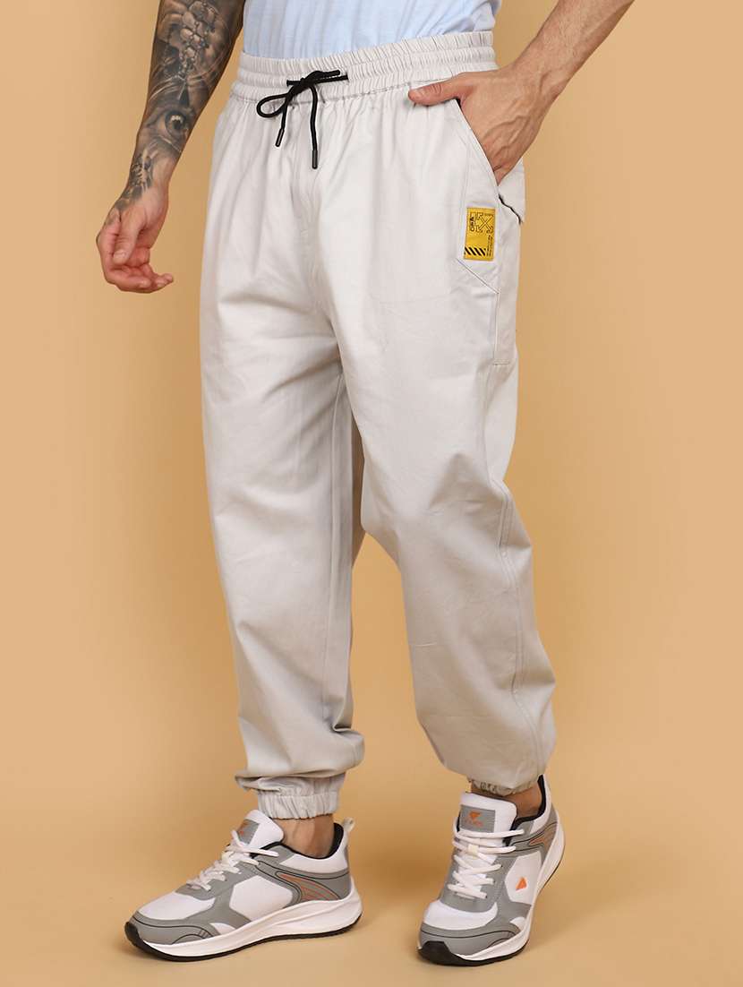 men solid mid rise jogger - 21128393 -  Standard Image - 2