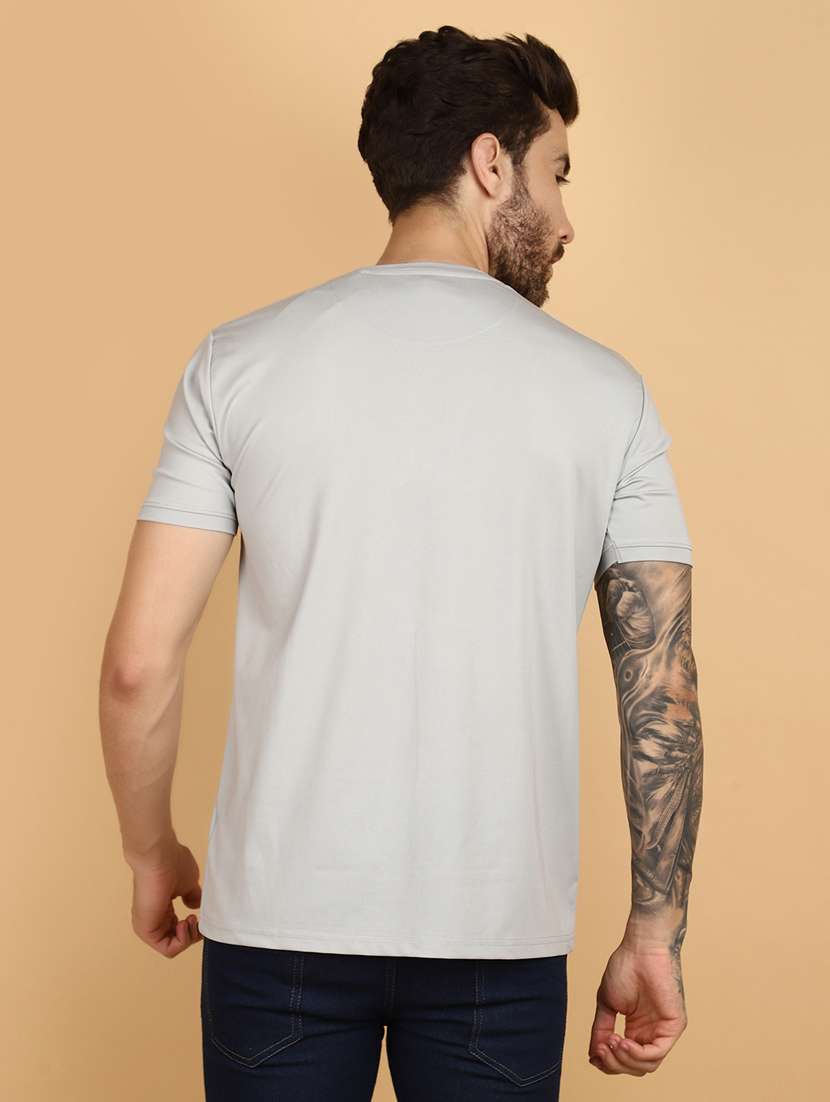 grey cotton front printed t-shirt - 21128422 -  Standard Image - 2