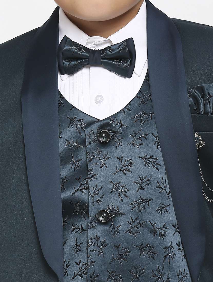 Boys Green Cotton Blend Suit Sets 