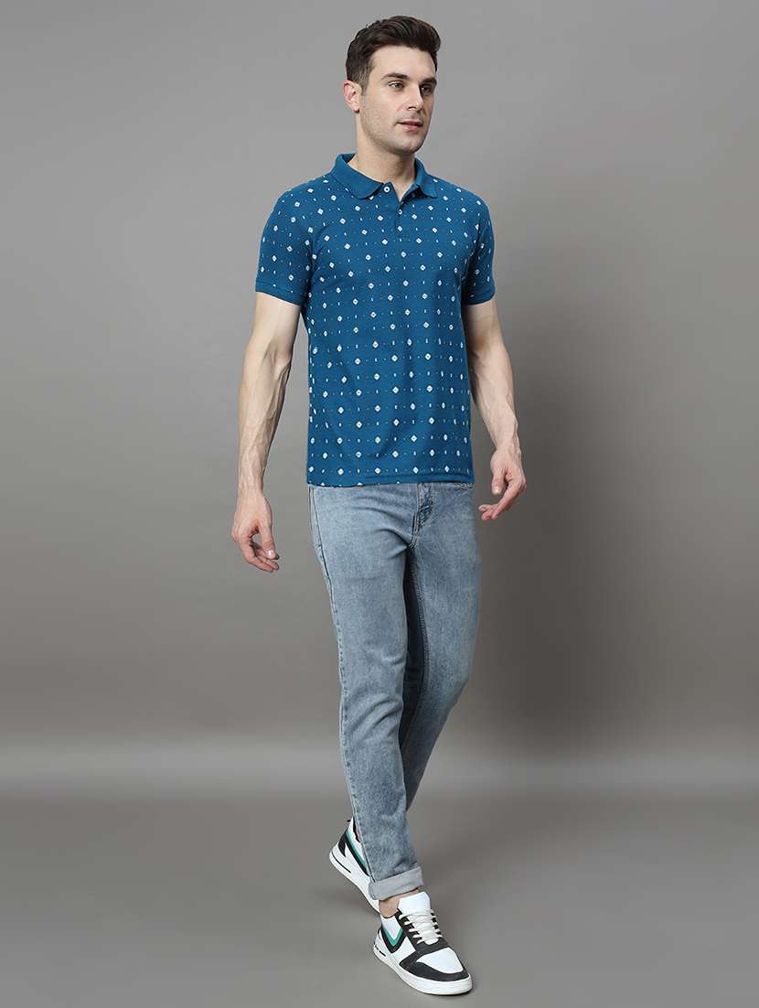 blue polyester all over print tshirt - 21128853 -  Standard Image - 2
