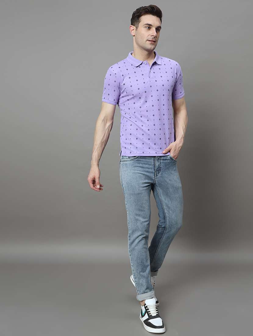 men polo neck printed t-shirt - 21128854 -  Standard Image - 2