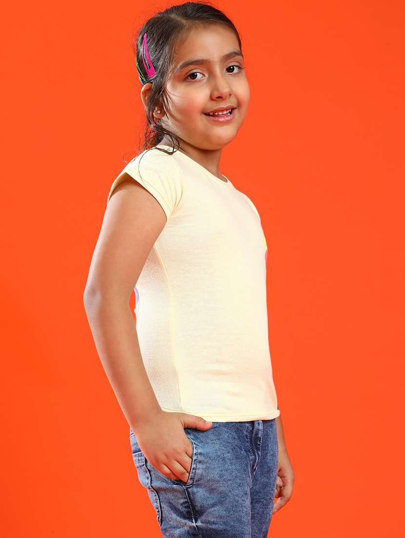 girls round neck back printed tees  - 21128976 -  Standard Image - 2